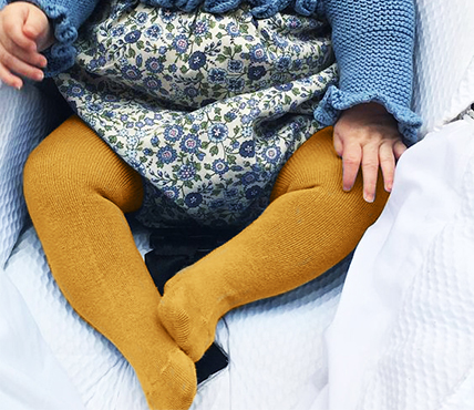 Bistyle Organik Renkli Düz Bebek Külotlu Çorap