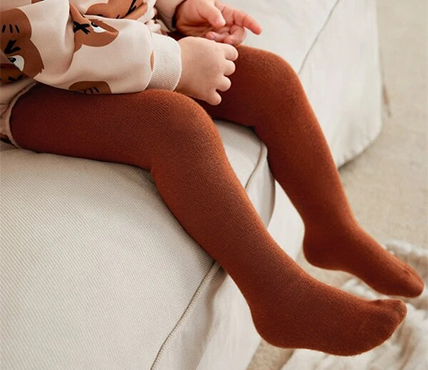Bistil Organik Düz Derby Bebek Çocuk Külotlu Çorap